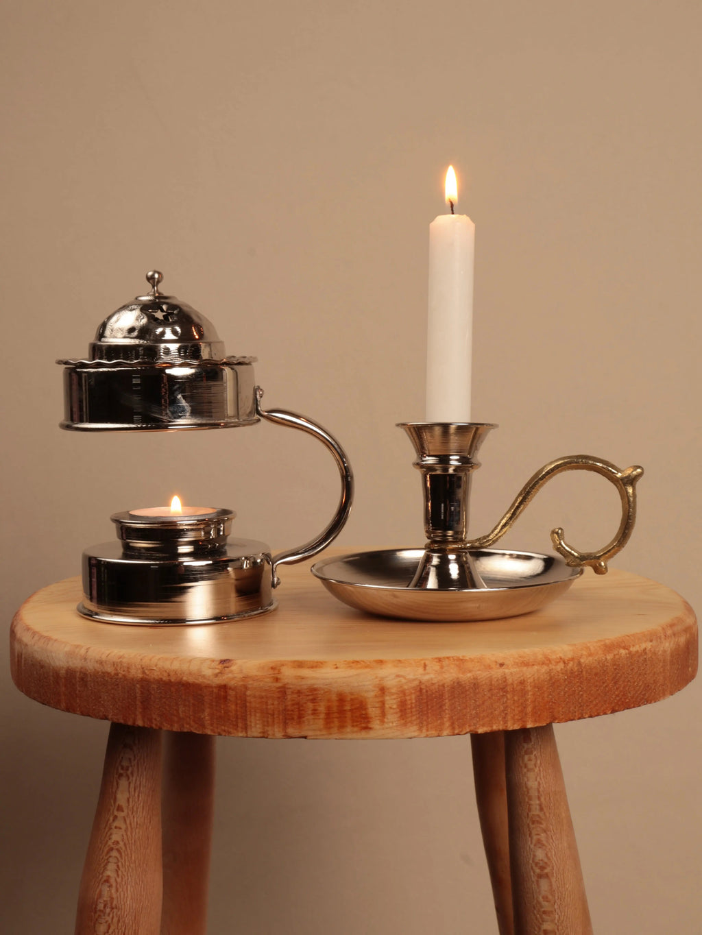 Aurora & Lunaris Gold Bakır Mumluk ve Tütsülük Seti Heritage Copper