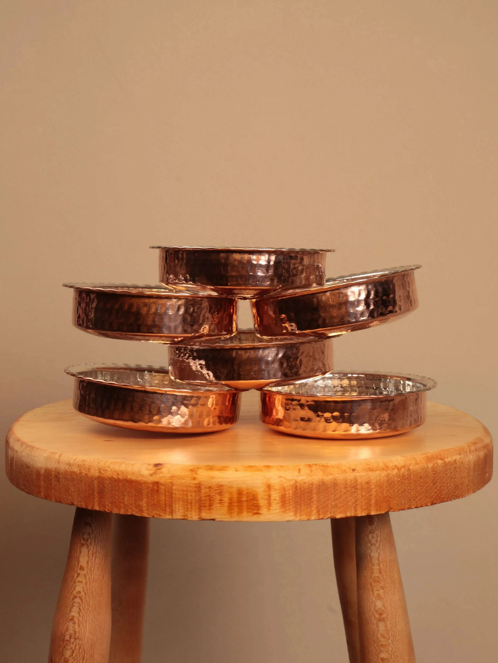 El Yapımı Bakır Çerezlik-Kahvaltılık 6'lı Set Heritage Copper