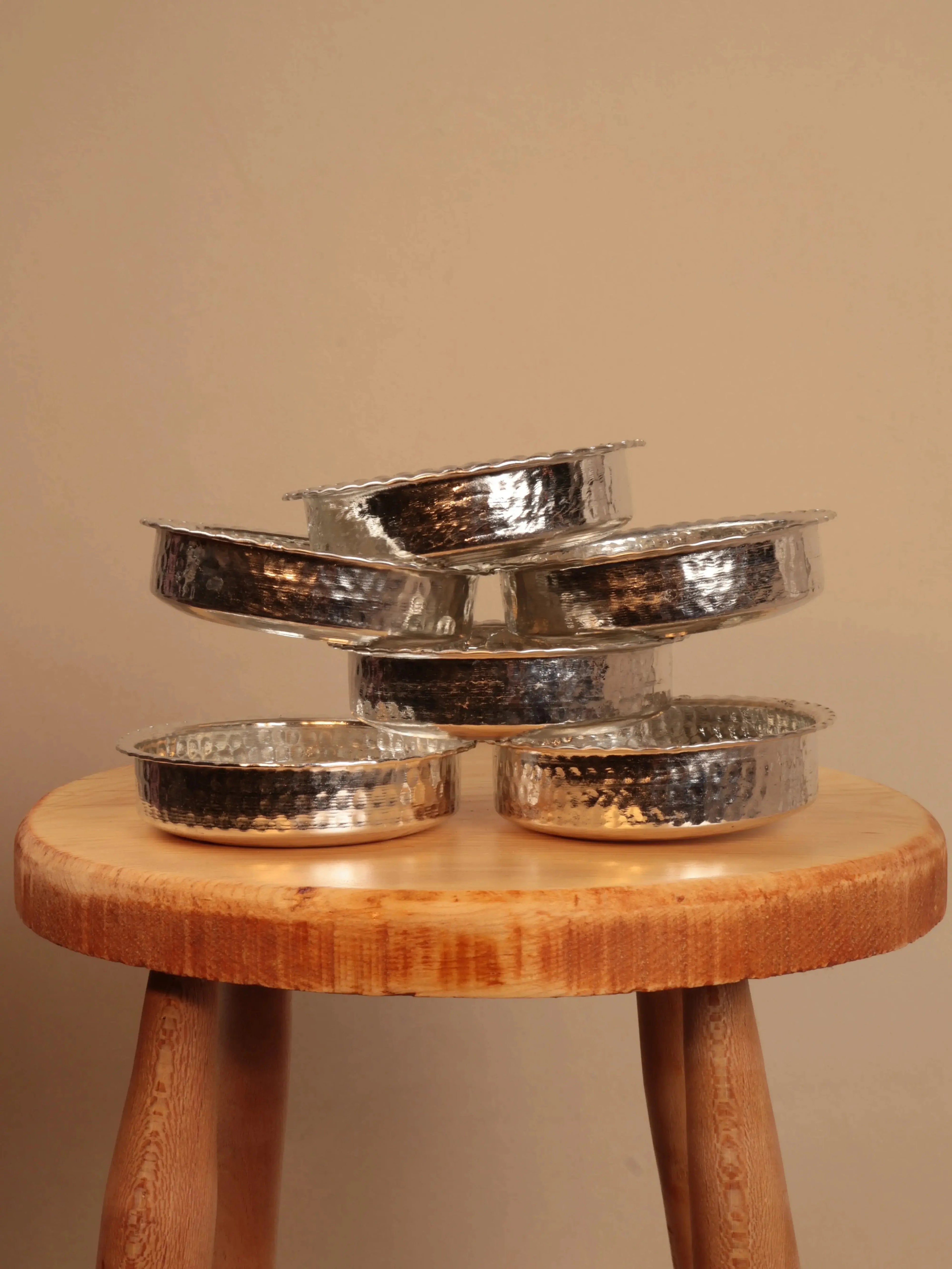 El Yapımı Bakır Çerezlik-Kahvaltılık 6'lı Set Heritage Copper